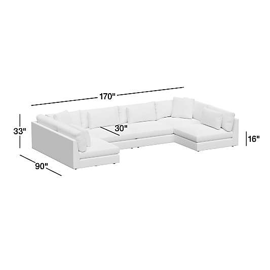 Monterey Modular 4-Piece U-Shaped Sectional Sofa