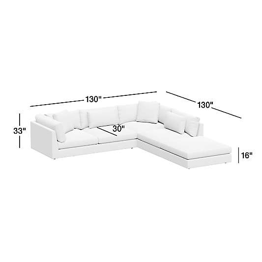 Monterey Modular 3-Piece L-Shaped Sectional Sofa