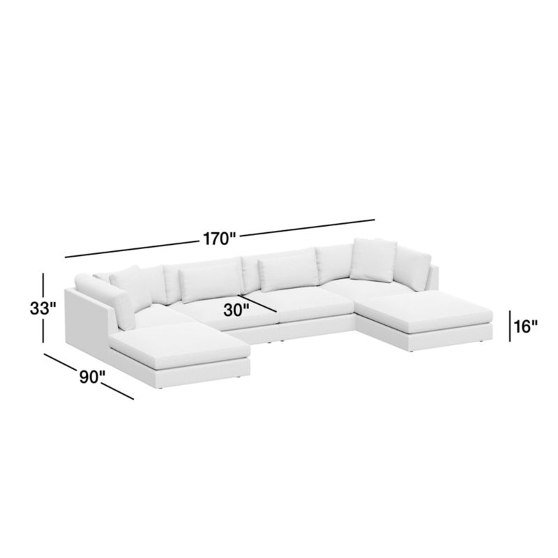 View Monterey Modular 4-Piece U-Shaped Sectional Sofa - image 3 of 21