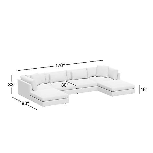 Monterey Modular 4-Piece U-Shaped Sectional Sofa