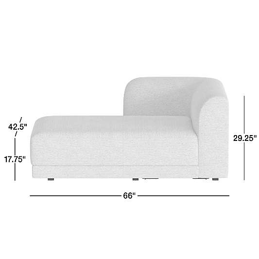 Contour Left-Arm Chaise Lounge Sectional Piece