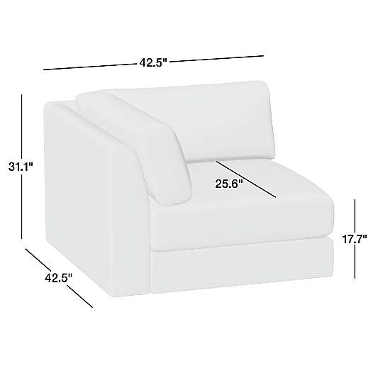 Wythe Leather Corner Chair Sectional Piece
