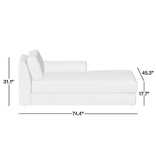 Wythe Leather Right-Arm Chaise Lounge Sectional Piece