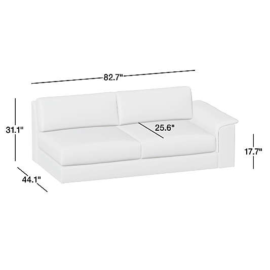 Wythe Leather Right-Arm Sofa Sectional Piece