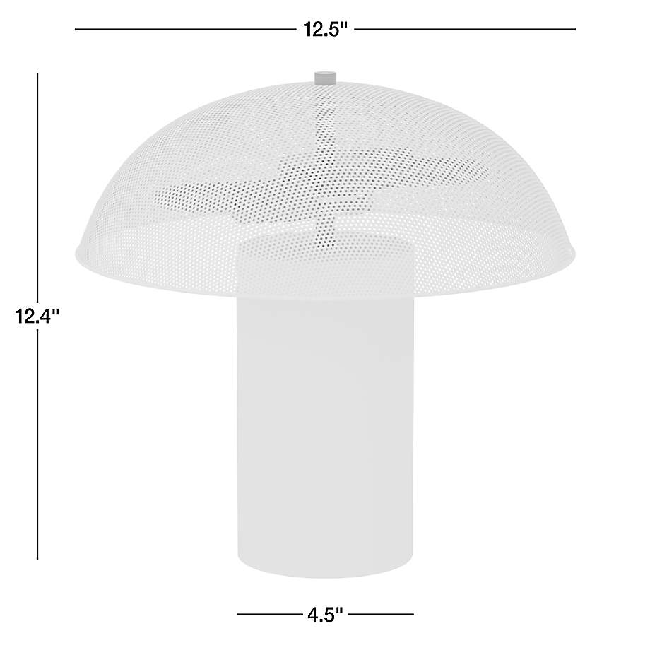 Adamo Travertine Mini Table Lamp with Metal Shade 12.4