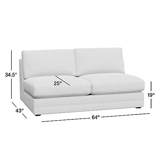 Lakeview Armless Sofa Sectional Piece