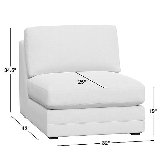 Lakeview Armless Chair Sectional Piece