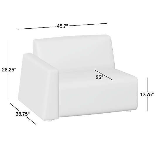 Eero Modular Left-Arm Chair Sectional Piece by Jeremiah Brent