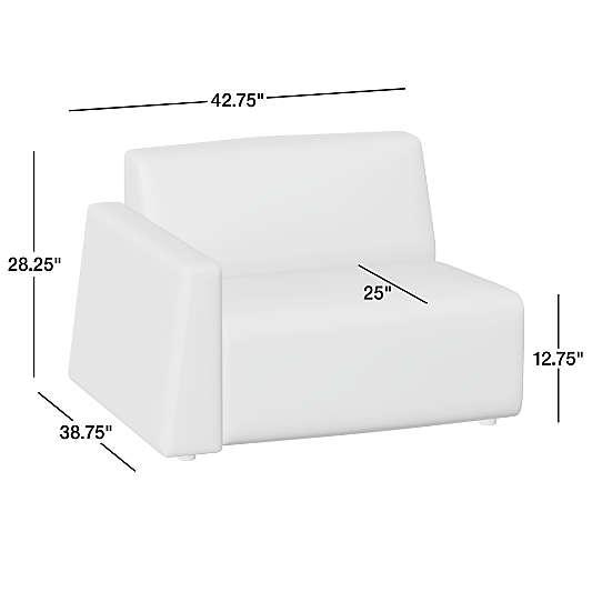 Eero Modular Left-Arm Chair Sectional Piece by Jeremiah Brent