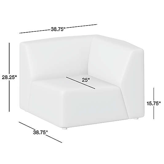 Eero Modular Corner Chair Sectional Piece by Jeremiah Brent
