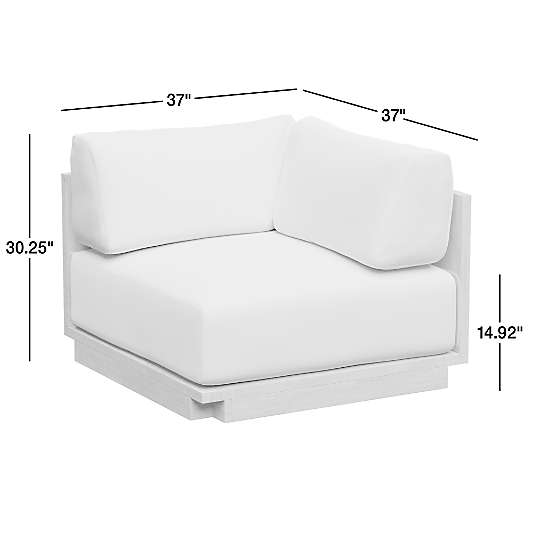 Mallorca Wood Corner Chair with  Cast Teak Sunbrella ® Cushions