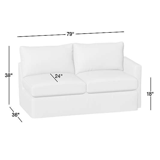 Lounge Classic Right-Arm Sofa Slipcovered Sectional Piece