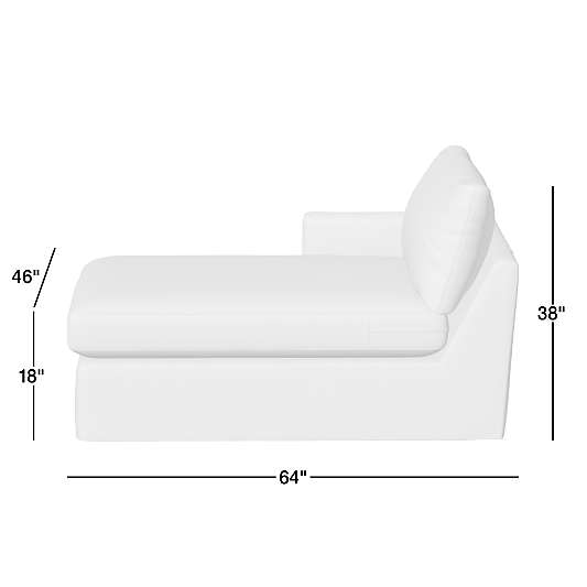 Lounge Classic Left-Arm Chaise Lounge Slipcovered Sectional Piece