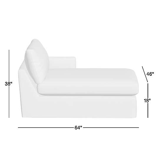 Lounge Classic Right-Arm Chaise Lounge Slipcovered Sectional Piece