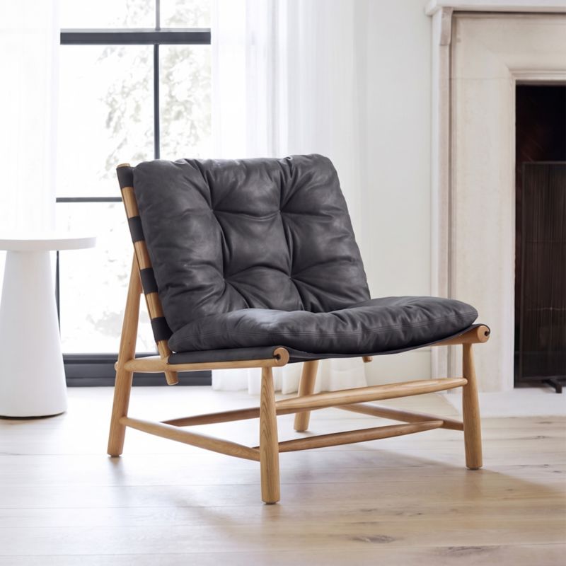 Henning Leather Accent Chair - image 3 of 8