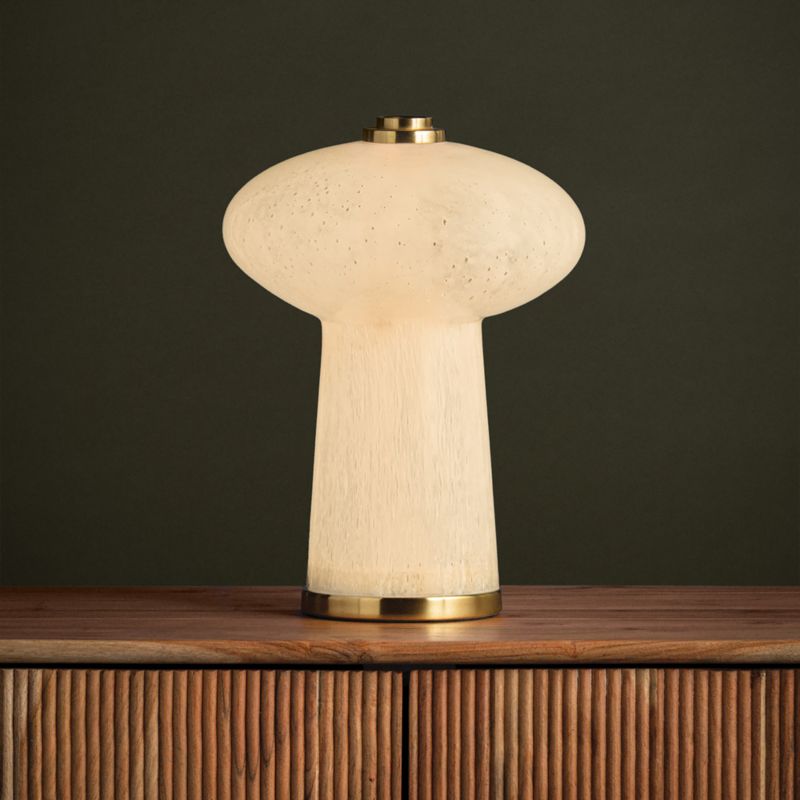 Baza Brass and Alabaster Rechargeable Table Lamp 10" - image 7 of 10