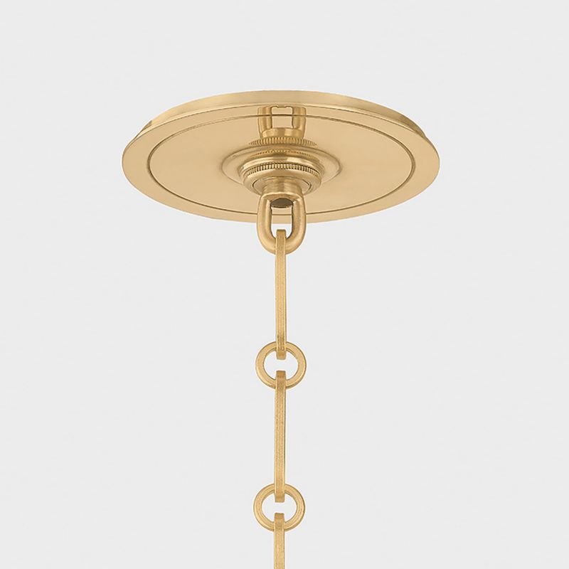 Lugo Brass and Rattan Chandelier 27.5" - image 2 of 6