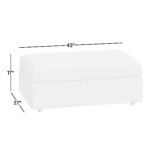 Lounge Storage Ottoman with Tray