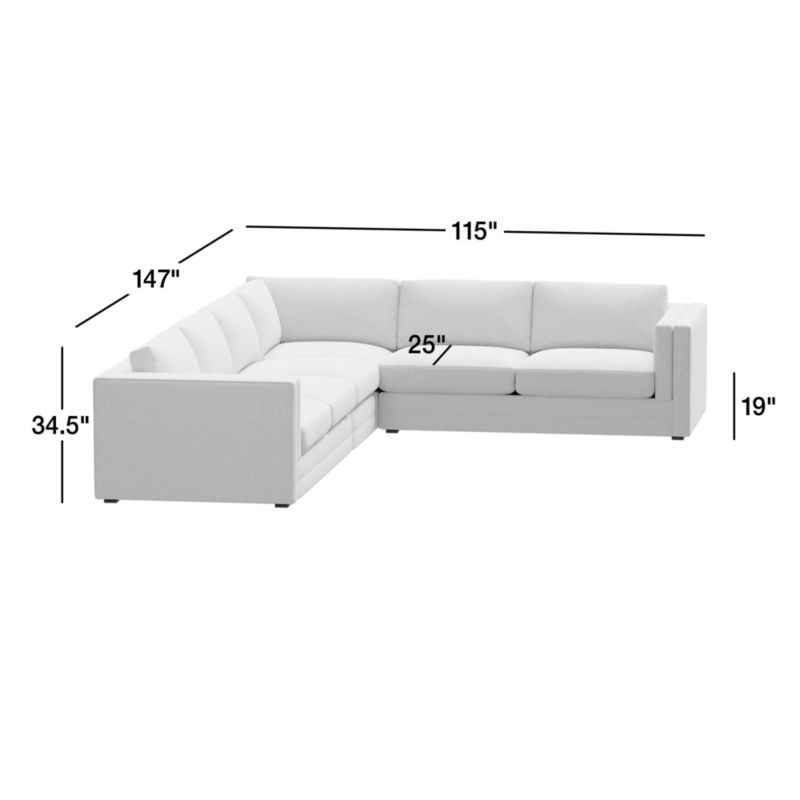 View Lakeview Upholstered 4-Piece L-Shaped Sectional Sofa - image 2 of 19