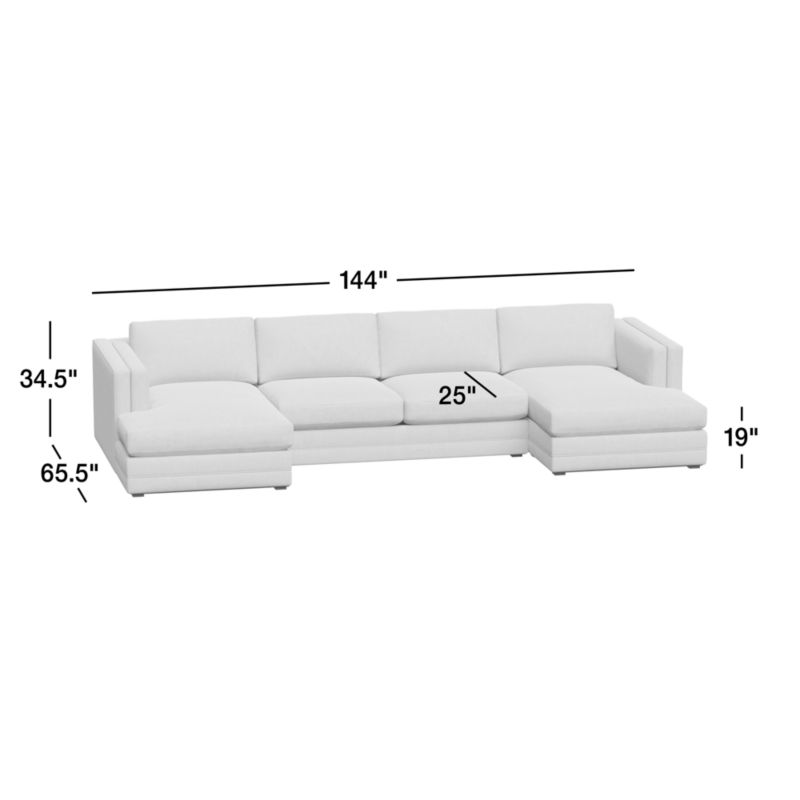 View Lakeview Upholstered 3-Piece Double Chaise Sectional Sofa - image 3 of 18