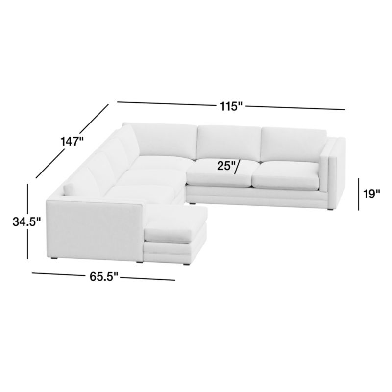 View Lakeview Upholstered 4-Piece L-Shaped Sectional Sofa - image 3 of 19