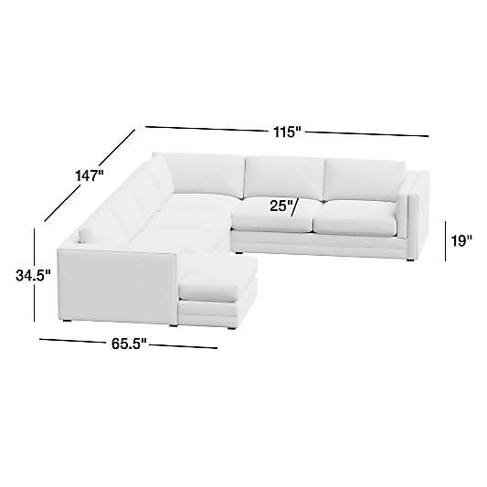 Lakeview Upholstered 4-Piece L-Shaped Sectional Sofa