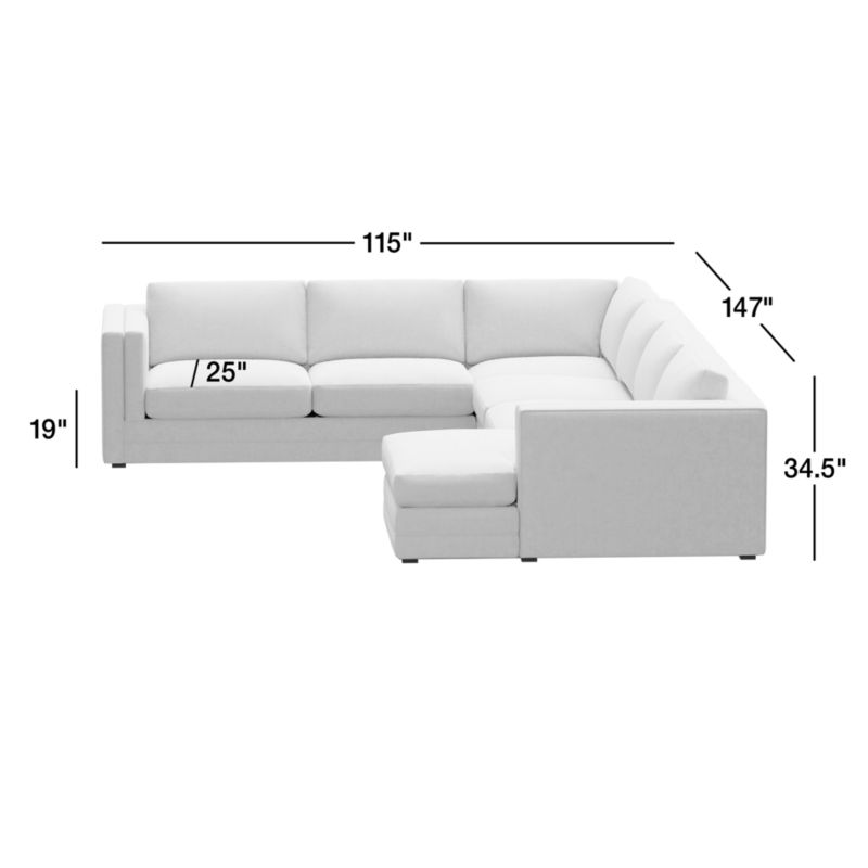 View Lakeview Upholstered 4-Piece Corner Sectional Sofa - image 2 of 18