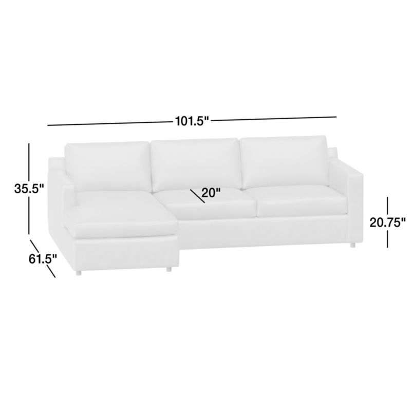 View Barrett II Leather 2-Piece Chaise Sectional Sofa - image 3 of 6