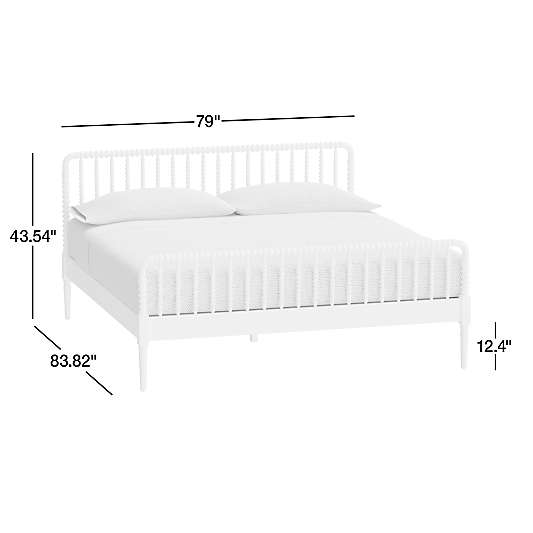 Jenny Lind White Wood Spindle King Bed