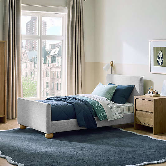 Emery Carbon Upholstered Kids Bed
