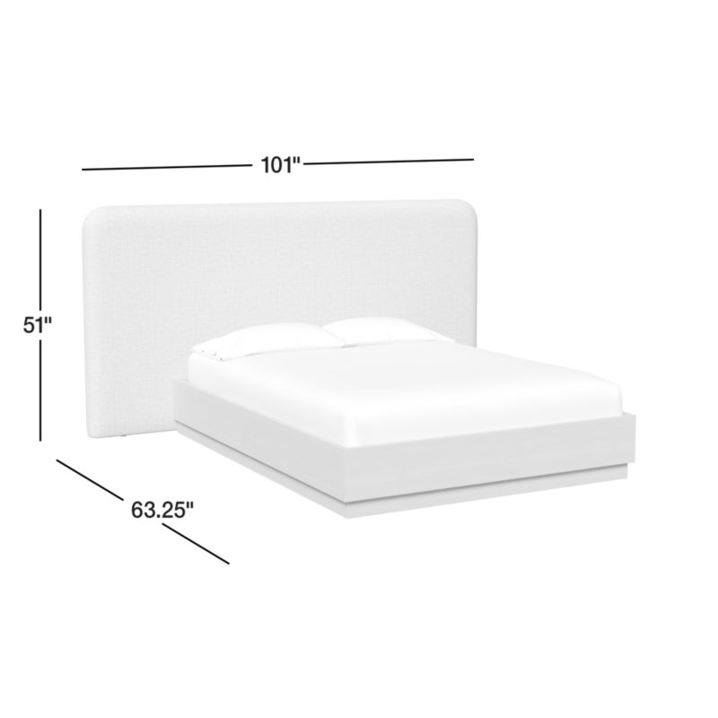 View Somers Upholstered Queen Headboard and Wood Bed - image 3 of 8