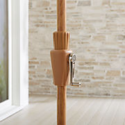 The Cobden 9' Round Teak Outdoor Umbrella by Jake Arnold