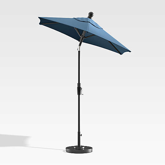 6' Round Sunbrella ® Sapphire High Dining Outdoor Patio Umbrella with Tilt Black Frame
