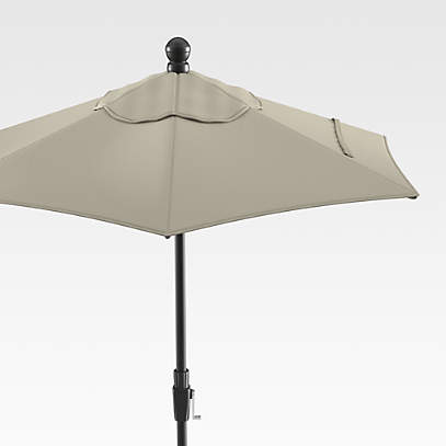 6 Round Sunbrella Stone Outdoor Patio Umbrella With Tilt Black Frame Reviews Crate Barrel Canada - 6 Patio Umbrella Canada