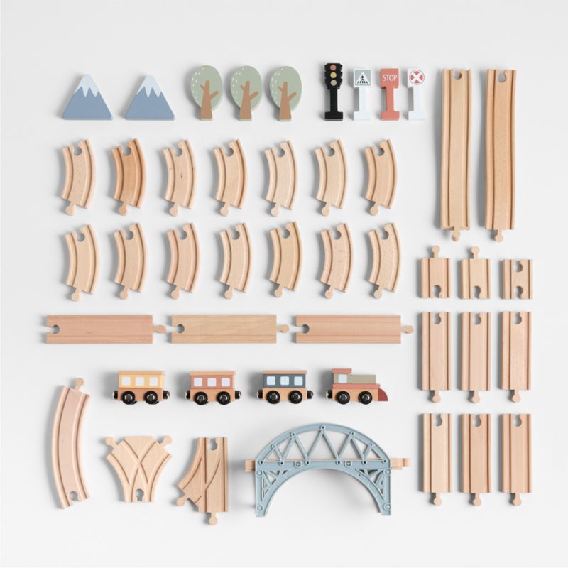 45-Piece Wooden Kids Train Set - image 9 of 9