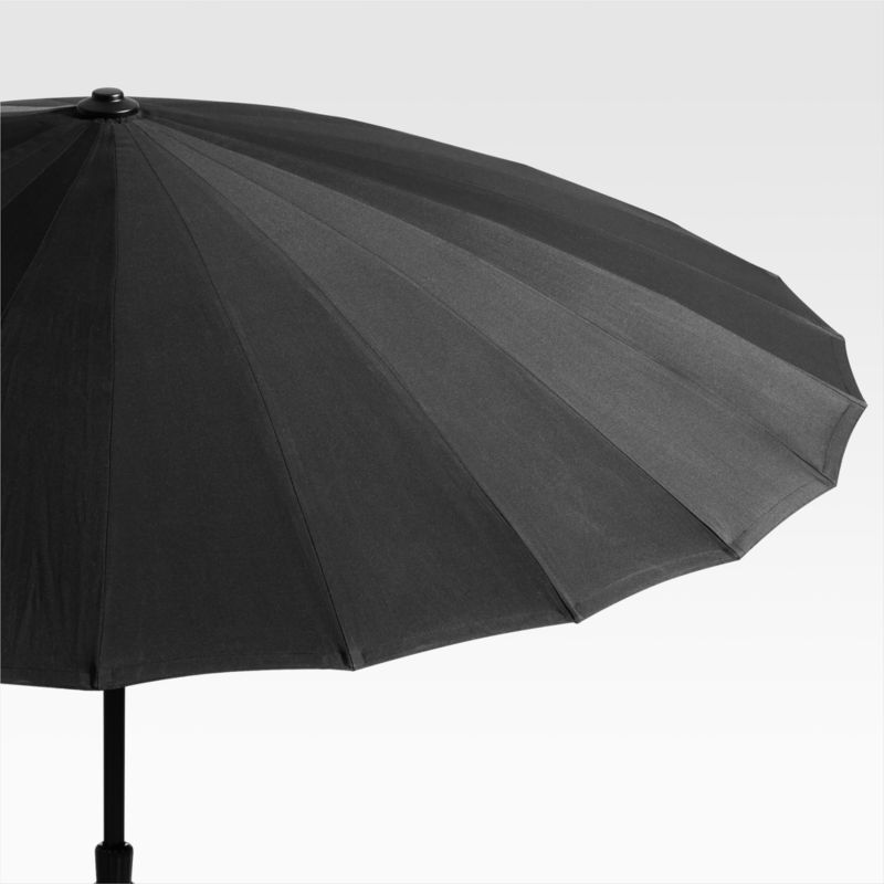 9' Dome Black Outdoor Patio Umbrella - image 9 of 11