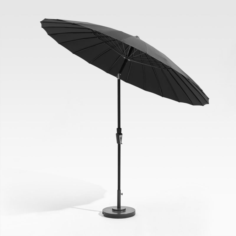 9' Dome Black Outdoor Patio Umbrella - image 8 of 11