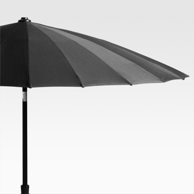 9' Dome Black Outdoor Patio Umbrella - image 0 of 11