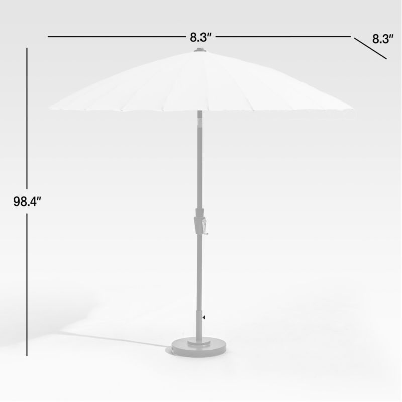 View 9' Dome White Outdoor Patio Umbrella - image 3 of 13