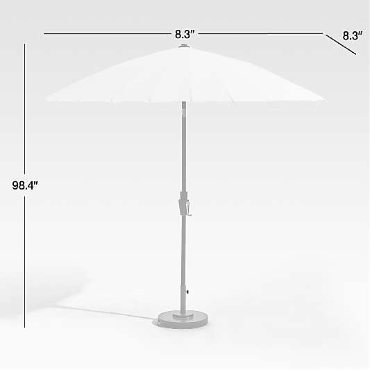 9' Dome White Outdoor Patio Umbrella