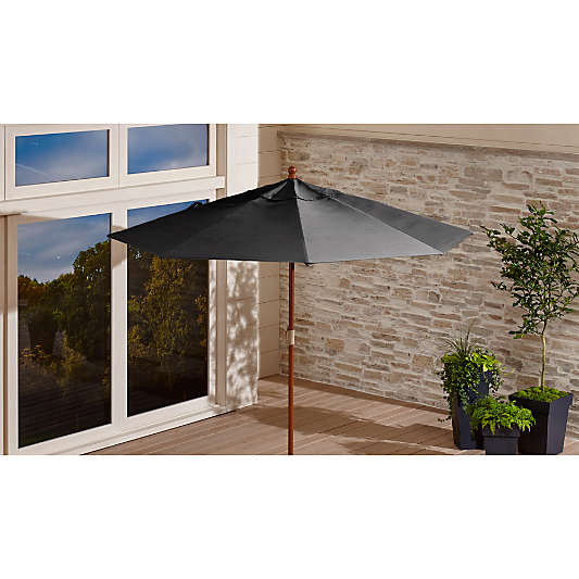 9' Round Sunbrella ® Patio Umbrella with Eucalyptus Frame