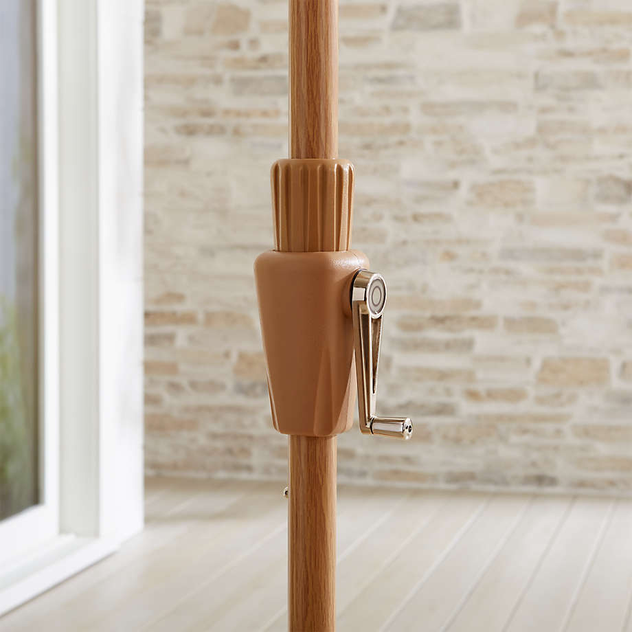 9' Round Tilt Faux Wood Outdoor Patio Umbrella Frame + Reviews Crate