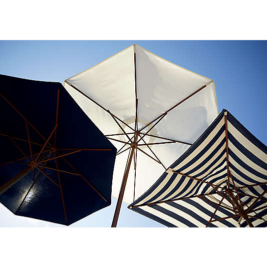 9' Round Sunbrella ® White Sand Outdoor Patio Umbrella Canopy