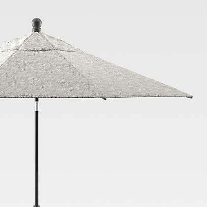 9 Black Squiggle Round Outdoor Patio Umbrella Canopy With Frame Crate Barrel - Ace Hardware Patio Table Umbrella