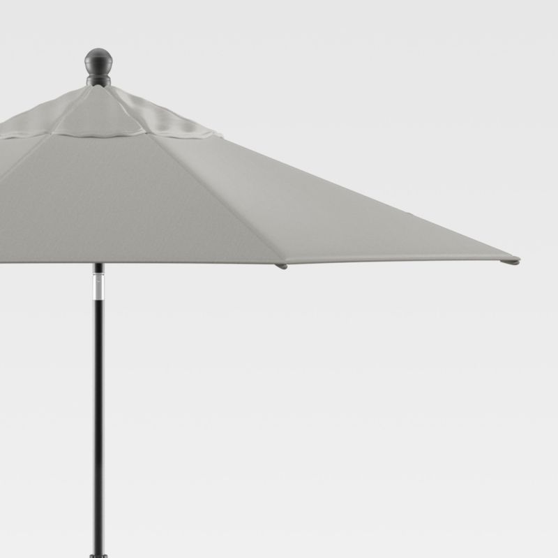 9' Round Sunbrella ® Graphite Outdoor Patio Umbrella with Tilt Black Frame - image 0 of 7