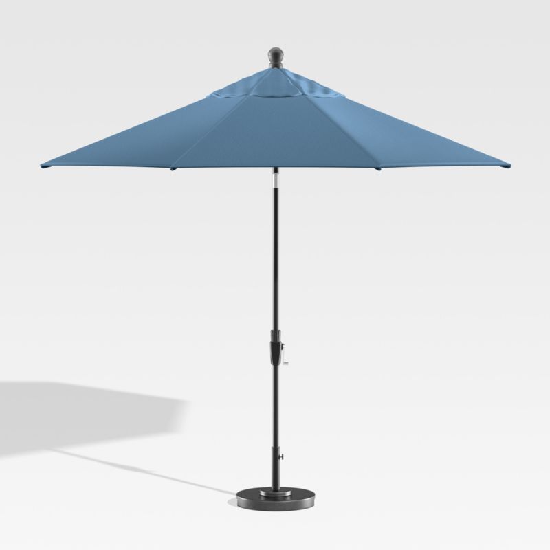 9' Round Sunbrella ® Sapphire Outdoor Patio Umbrella with Black Frame - image 1 of 5