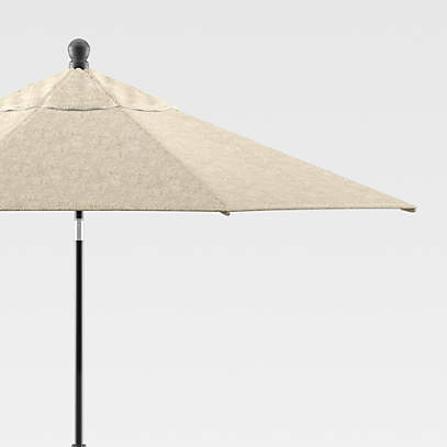 9 Tan Squiggle Round Outdoor Patio, Outdoor Umbrella Canopy