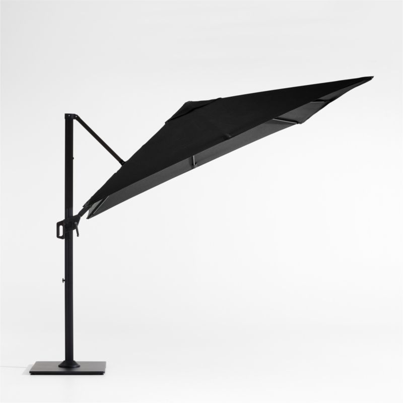 9' Square Canvas Black Sunbrella® Cantilever Outdoor Patio Umbrella with Black Metal Frame - image 1 of 4