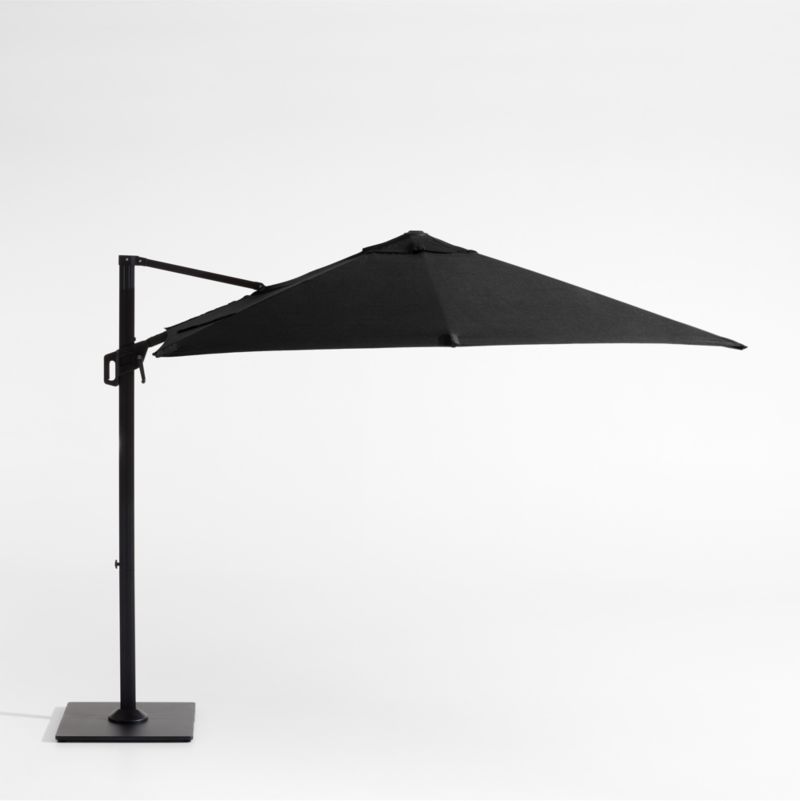 9' Square Canvas Black Sunbrella® Cantilever Outdoor Patio Umbrella with Black Metal Frame - image 0 of 4