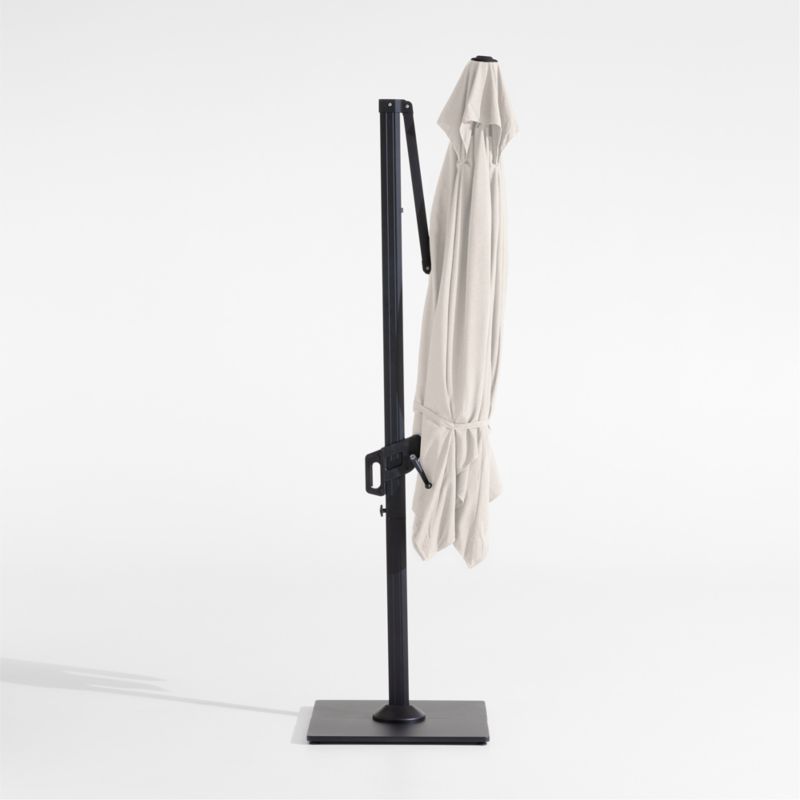 9' Square Canvas Canvas Sunbrella® Cantilever Outdoor Patio Umbrella with Black Metal Frame - image 3 of 6